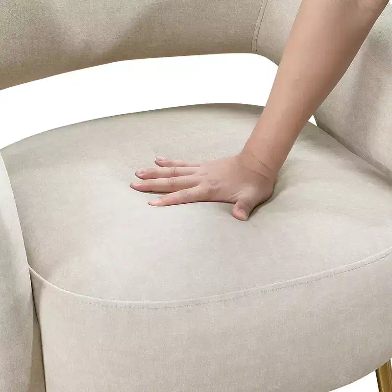 Fauteuil d'appoint moderne en velours GDFStudio avec pieds en métal doré
