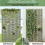 Panneau de clôture autoportant Dovelina Outdoor Metal Privacy Screen pour jardin, patio, terrasse, cour 72H x 35W/47W/70W/94W, 59H x 30W/60W