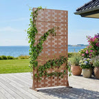 Panneau de clôture autoportant Dovelina Outdoor Metal Privacy Screen pour jardin, patio, terrasse, cour 72H x 35W/47W/70W/94W, 59H x 30W/60W