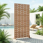 Panneau de clôture autoportant Dovelina Outdoor Metal Privacy Screen pour jardin, patio, terrasse, cour 72H x 35W/47W/70W/94W, 59H x 30W/60W