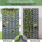 Panneau de clôture autoportant Dovelina Outdoor Metal Privacy Screen pour jardin, patio, terrasse, cour 72H x 35W/47W/70W/94W, 59H x 30W/60W