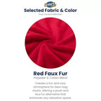 Pouf géant Ultimate Sack de 152 cm en mousse, housse lavable en fausse fourrure, couleur rouge