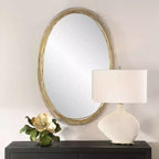 Miroir mural Uttermost Gillian or brossé vieilli 26 x 39