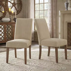 Chaises de salle à manger Parsons rembourrées en tissu Walton Park (lot de 2) - Naturel clair/beige - iNSPIREQ
