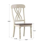 Chaises de salle à manger Ohana bicolores à dossier croisé (lot de 2) - iNSPIREQ