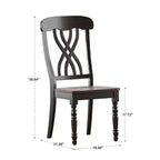 Chaises de salle à manger Ohana bicolores à dossier croisé (lot de 2) - iNSPIREQ