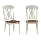 Chaises de salle à manger Ohana bicolores à dossier croisé (lot de 2) - iNSPIREQ