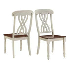 Chaises de salle à manger Ohana bicolores à dossier croisé (lot de 2) - iNSPIREQ