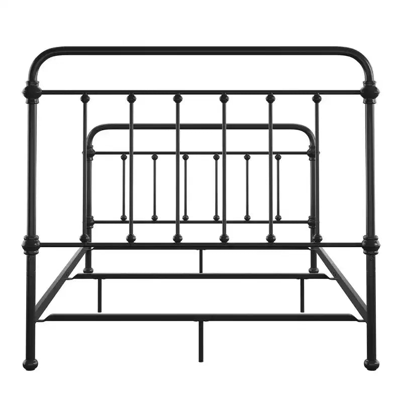 Lit double Rivington Graceful Lines victorien en métal – Noir – iNSPIRE Q