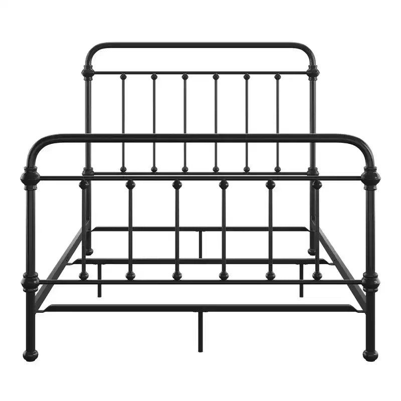 Lit double Rivington Graceful Lines victorien en métal – Noir – iNSPIRE Q