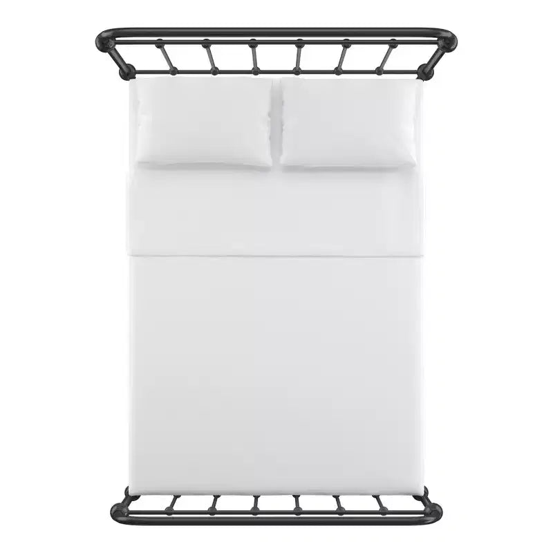 Lit double Rivington Graceful Lines victorien en métal – Noir – iNSPIRE Q