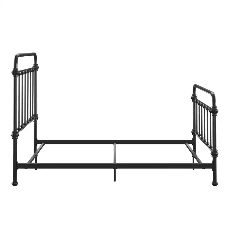 Lit double Rivington Graceful Lines victorien en métal – Noir – iNSPIRE Q