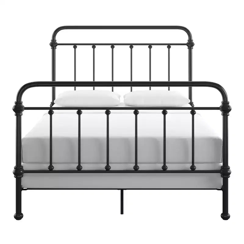 Lit double Rivington Graceful Lines victorien en métal – Noir – iNSPIRE Q