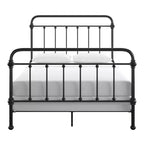 Lit double Rivington Graceful Lines victorien en métal – Noir – iNSPIRE Q