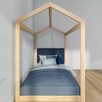 Lit jumeau cabane + tête de lit flottante pour lits superposés, jumeau 945 x 535 mm