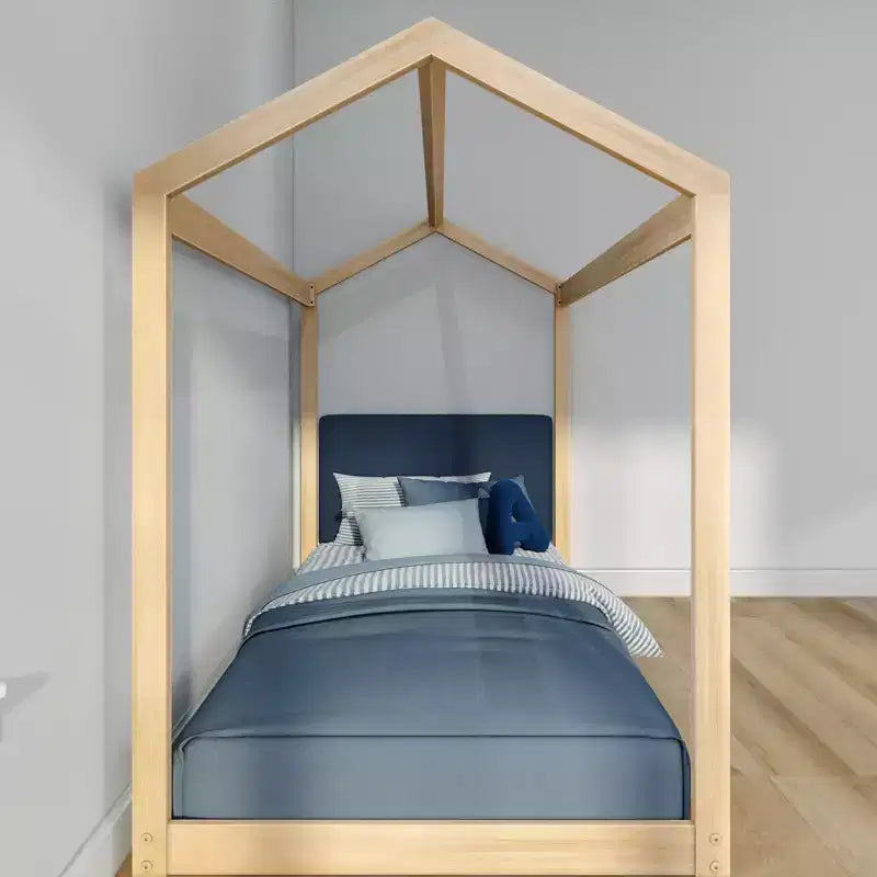 Lit jumeau cabane + tête de lit flottante pour lits superposés, jumeau 945 x 535 mm