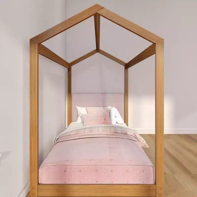 Lit jumeau cabane + tête de lit flottante pour lits superposés, jumeau 945 x 535 mm