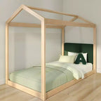 Lit jumeau cabane + tête de lit flottante pour lits superposés, jumeau 945 x 535 mm