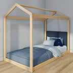 Lit jumeau cabane + tête de lit flottante pour lits superposés, jumeau 945 x 535 mm