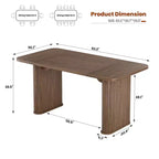 Table de salle à manger 160 cm pour 6 à 8 personnes, Table de cuisine de style campagnard avec grand plateau, Table à manger rectangulaire pour salle à manger, salon, cuisine