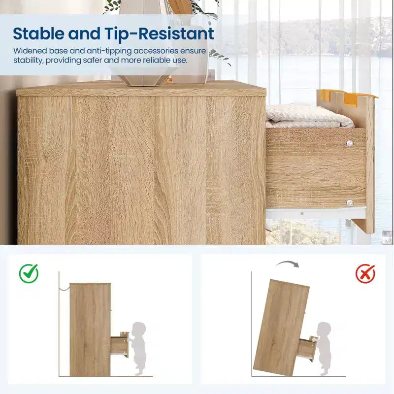 Commode en bois avec poignées métalliques pour salon, couloir, entrée