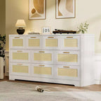 Commode en bois avec poignées métalliques pour salon, couloir, entrée