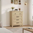 Commode en bois avec poignées métalliques pour salon, couloir, entrée