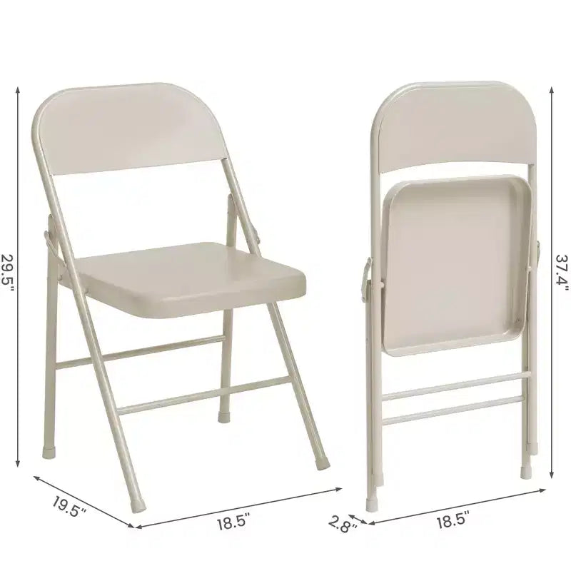 Ensemble table et chaises pliantes portables 5 pièces, table pliante rembourrée en PU et chaises pliantes entièrement métalliques, ensemble table et chaises convenant à la salle à manger
