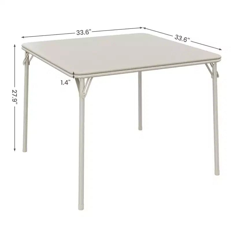 Ensemble table et chaises pliantes portables 5 pièces, table pliante rembourrée en PU et chaises pliantes entièrement métalliques, ensemble table et chaises convenant à la salle à manger