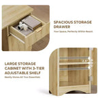 Bestier Bureau d'ordinateur 119,4 cm avec tiroir, bureau moderne pour la maison et le bureau avec armoire de rangement, bureau d'étude pour PC avec cannelures pour petits espaces