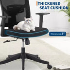 Chaise de bureau ergonomique à dossier haut, soutien lombaire dynamique, appui-tête réglable, dossier haut inclinable, capacité de 158 kg, pour la maison ou le bureau