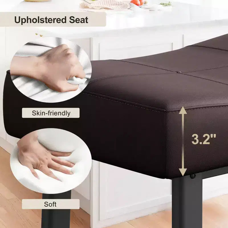 Tabourets de Bar, Lot de 2 ou 4 Chaises de Bar, Tabourets de Bar Selle avec Surface Courbée, Rembourrage Épais de 8 cm, pour Cuisine, Salle à Manger, Café