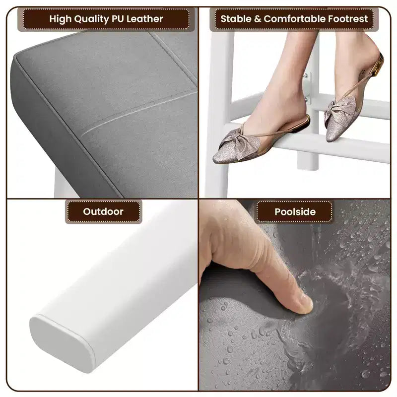 Tabourets de Bar, Lot de 2 ou 4 Chaises de Bar, Tabourets de Bar Selle avec Surface Courbée, Rembourrage Épais de 8 cm, pour Cuisine, Salle à Manger, Café