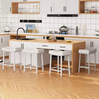Tabourets de Bar, Lot de 2 ou 4 Chaises de Bar, Tabourets de Bar Selle avec Surface Courbée, Rembourrage Épais de 8 cm, pour Cuisine, Salle à Manger, Café