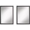Uttermost Braddock Black 28 x 38 Rectangular Wall Mirrors Set of 2
