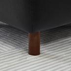 Canapé d'angle moderne GDFStudio Turner en similicuir avec pieds en bois massif