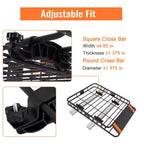 Galerie de toit, Panier de toit en acier pour le transport de marchandises, Support de bagages pour SUV et pick-up, Capacité de 90 kg