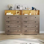 Commode en bois à 4 tiroirs, table de chevet moderne