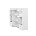 GOTGELIF Étagère à Livres 4-en-1 pour Enfants avec Bacs de Rangement et Tiroirs à Roulettes - Organisateur de Jouets Montessori pour Salle de Jeux et Chambre