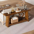 COZONY Table console 70,9" tout en bois, table de canapé étroite extra longue à 2 niveaux pour entrée, couloir, salon