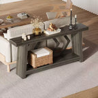 COZONY Table console 70,9" tout en bois, table de canapé étroite extra longue à 2 niveaux pour entrée, couloir, salon