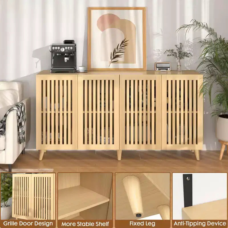 Bahut de buffet avec 4 portes GDFStudio Brantley Grille