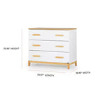 Commode LaLa Little à 3 tiroirs (blanc + chêne rouge)