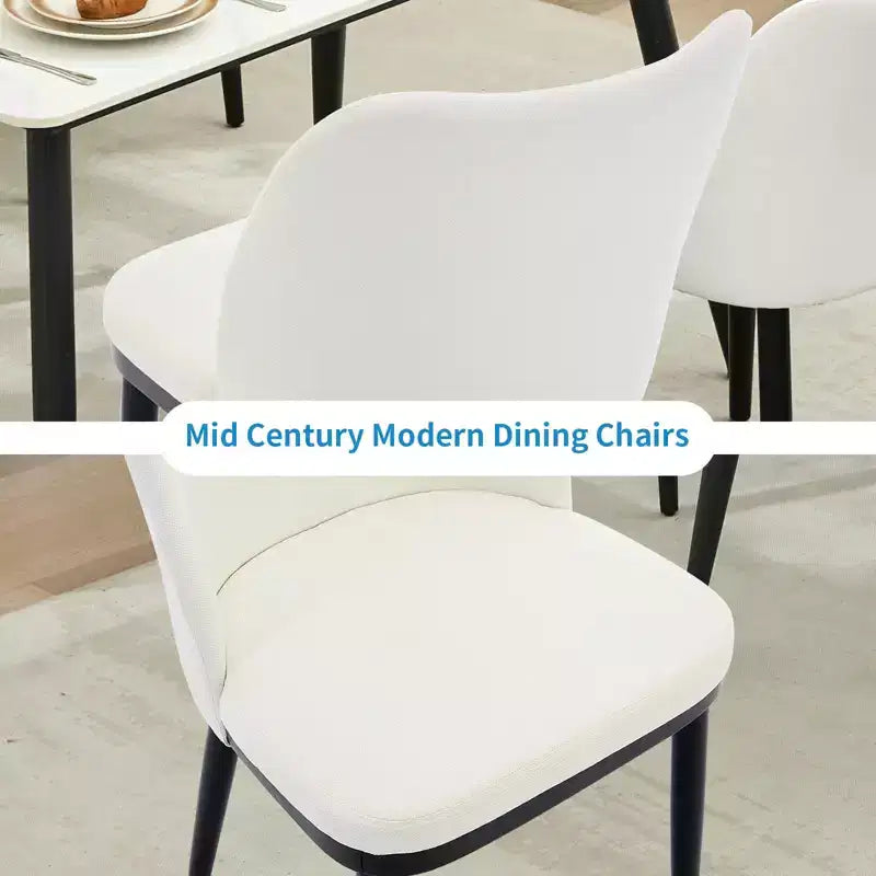 Chaises de Salle à Manger Lot de 6. Chaises de Cuisine Rembourrées avec Assise Capitonnée et Pieds en Bois pour Cuisine. Salle à Manger. Restaurant. Café.