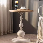 Table d'appoint sur pied noire et blanche Maxax