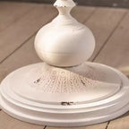 Table d'appoint sur pied noire et blanche Maxax