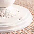 Table d'appoint sur pied noire et blanche Maxax
