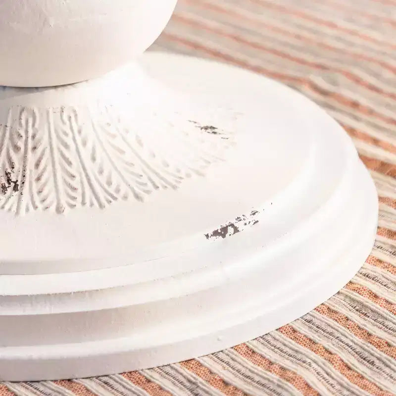 Table d'appoint sur pied noire et blanche Maxax