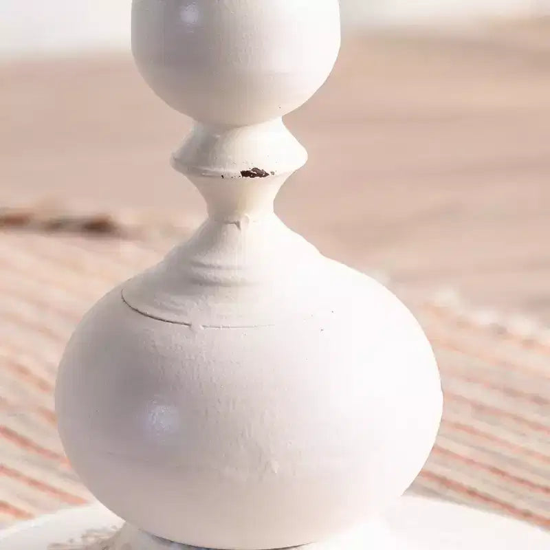 Table d'appoint sur pied noire et blanche Maxax