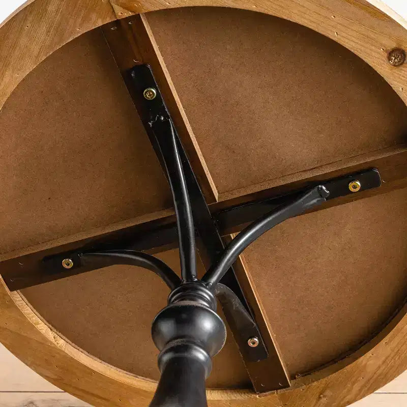Table d'appoint sur pied noire et blanche Maxax